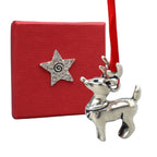 Wee Pewter Ornament - Reindeer