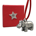 Wee Pewter Ornament - Hippo