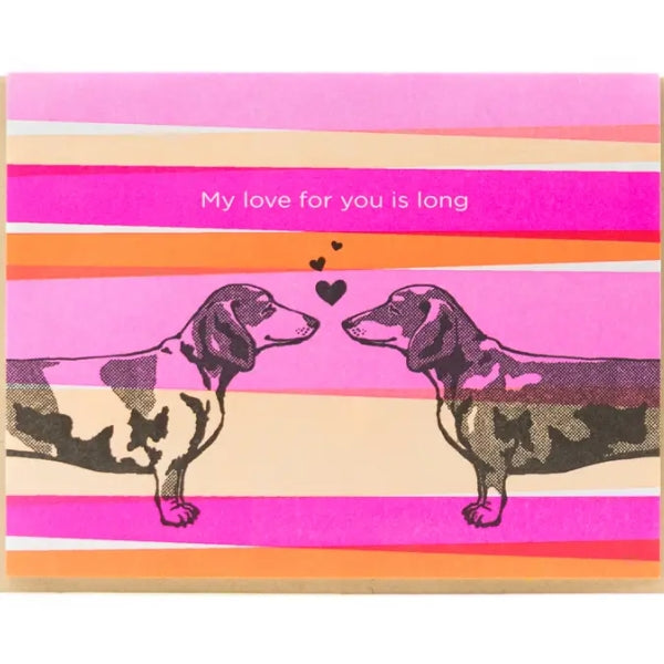 Weiner Dog Love Card