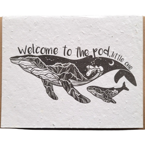 Welcome To The Pod Plantable Seed Baby Card