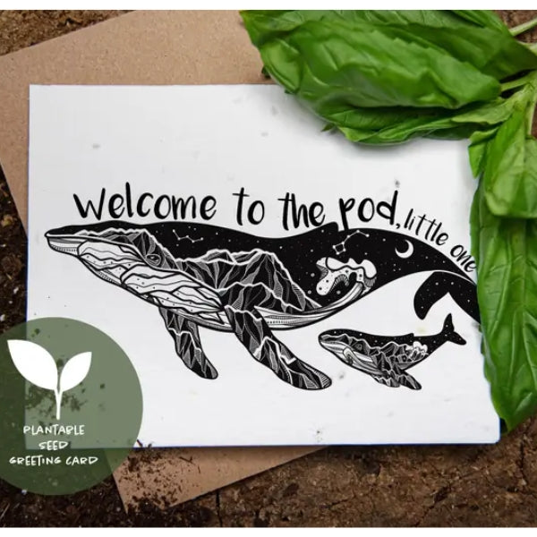 Welcome To The Pod Plantable Seed Baby Card