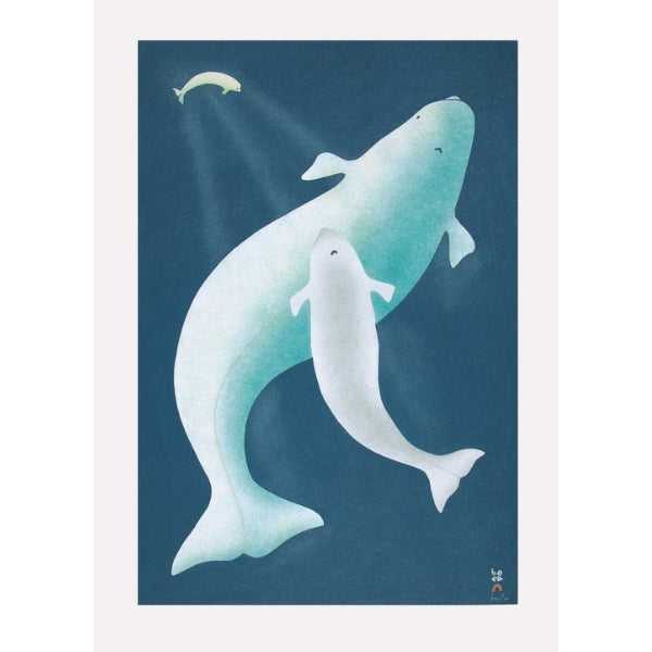 Whales Sounding Print (6" x 9"/11"x14")