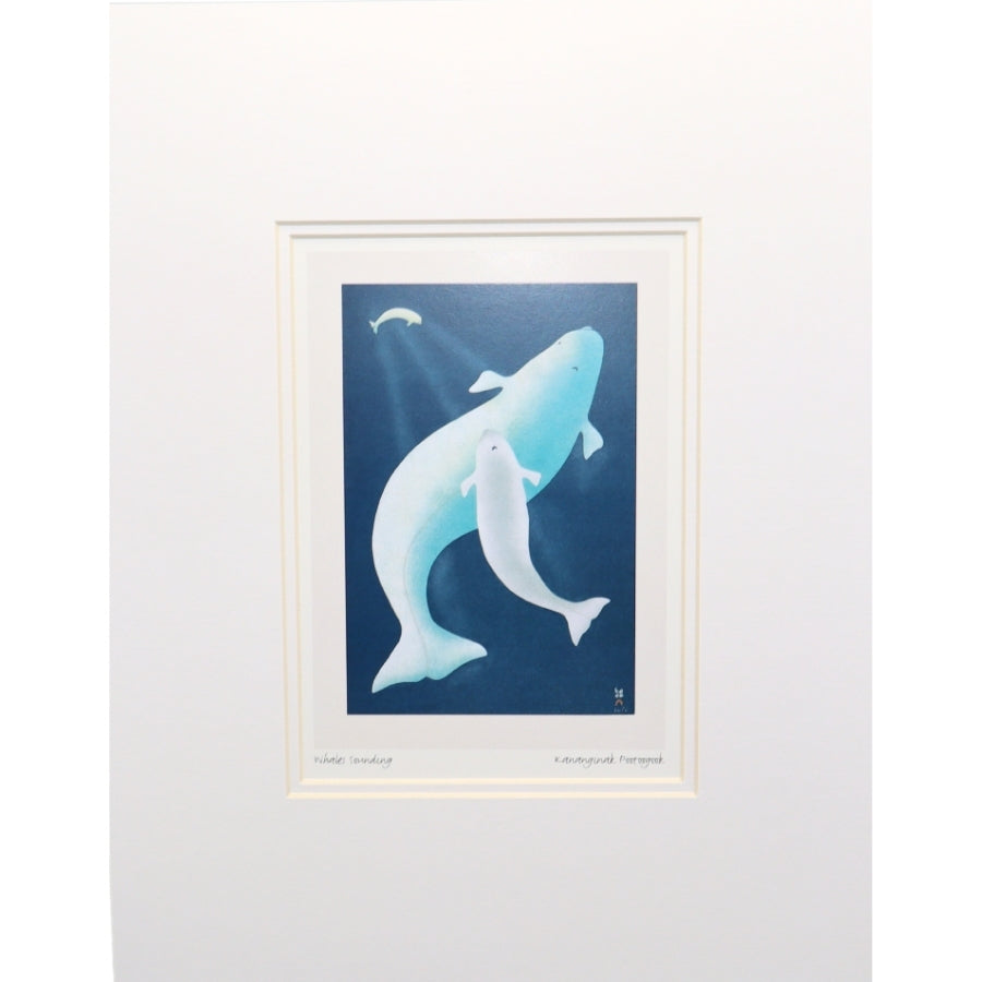 Whales Sounding Print (6" x 9"/11"x14")