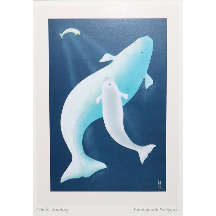 Whales Sounding Print (6" x 9"/11"x14")