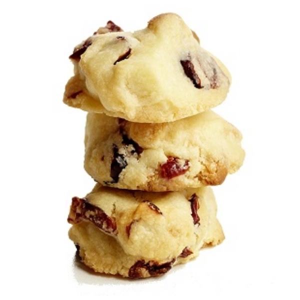 White Chocolate Cranberry Shorts Shortbread Cookies
