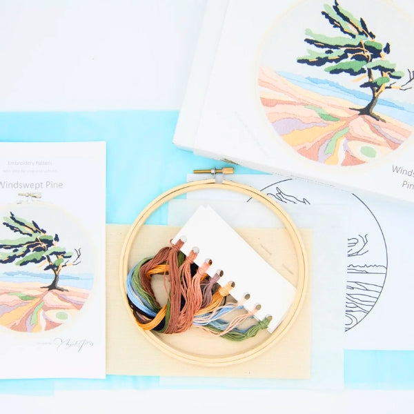 Windswept Pine Embroidery DIY Kit