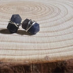 Wire Wrapped Gemstone Earrings - Sapphire