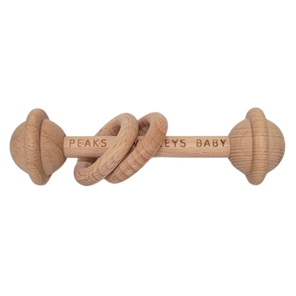 Wood Baby Rattle by Peaks & Valleys Baby at Maker House Co.