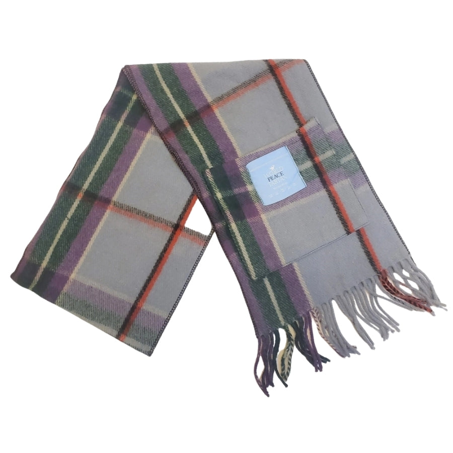 Tartan Pocket Scarf - World Peace