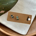 Wire Wrapped Gemstone Earrings - Emerald