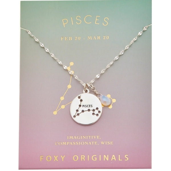 Stargazer Astrology Charm Necklace - Silver