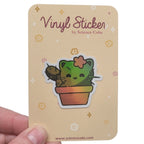 Cactus Cat Vinyl Sticker