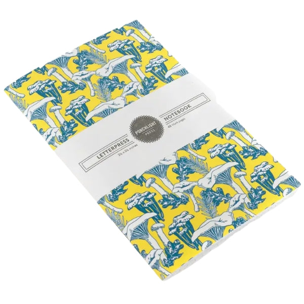 Small Notebook - Chanterelle Mushrooms (Plain Pages)