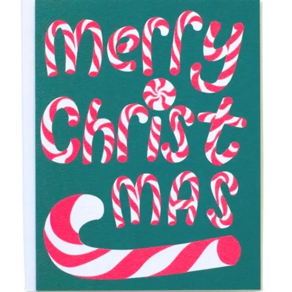 Merry Christmas Candy Cane Card