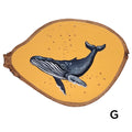 Handpainted Whale Wood Disc - Small