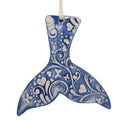 Whale Tail Ceramic Ornament