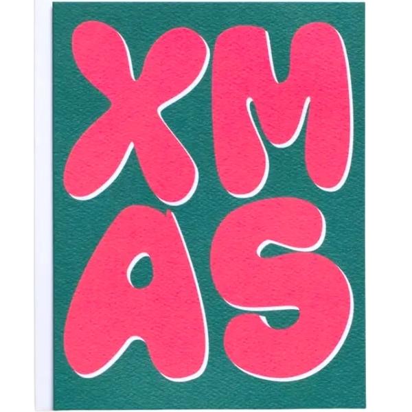 Xmas Bubble Text Card (Final Sale)