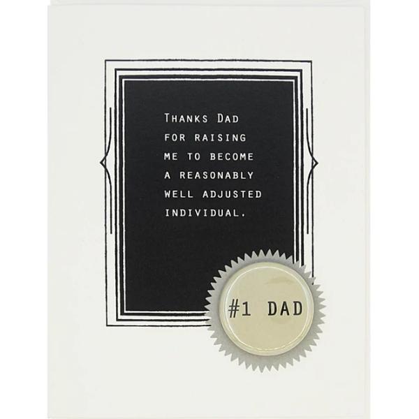 #1 Dad Button Card