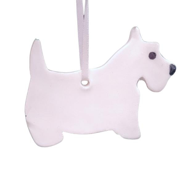 Scottie Dog Ceramic Ornament