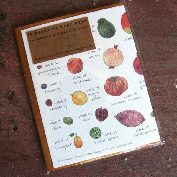 40 Weeks of Baby Bump Card - Gotamago