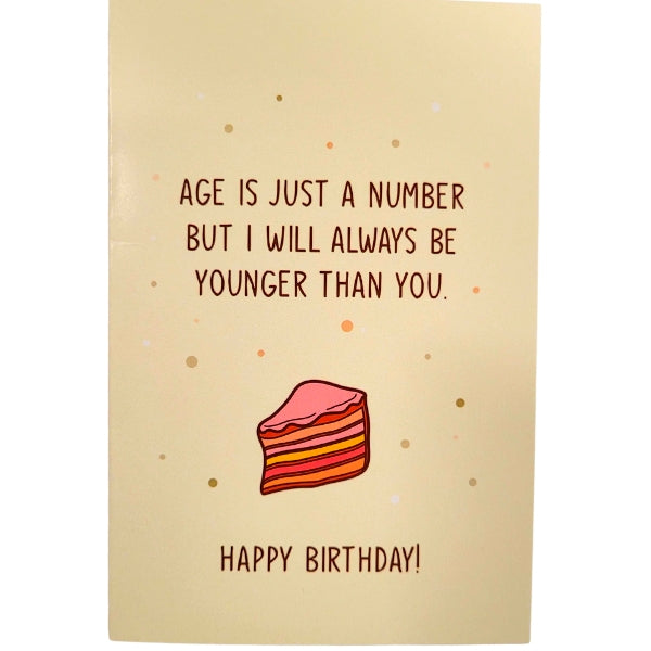 Age Is Just A Number Birthday Card