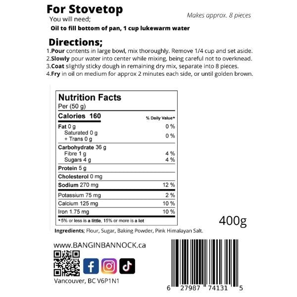 Bangin’ Bannock Dry Mix - Original