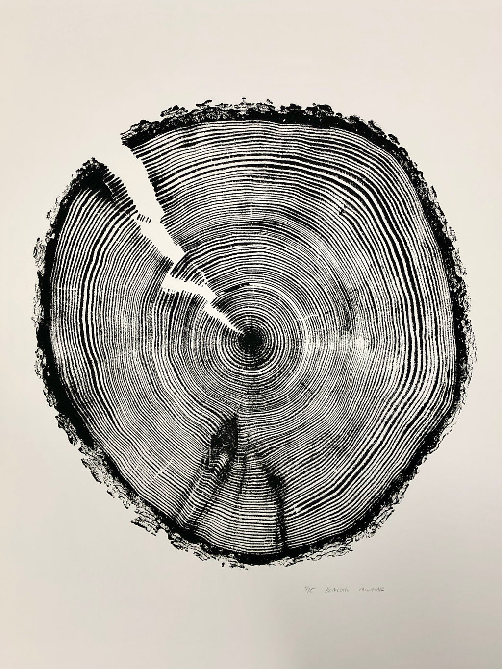 Black Log Print - Hemlock (18" x 24") - Maker House Co.