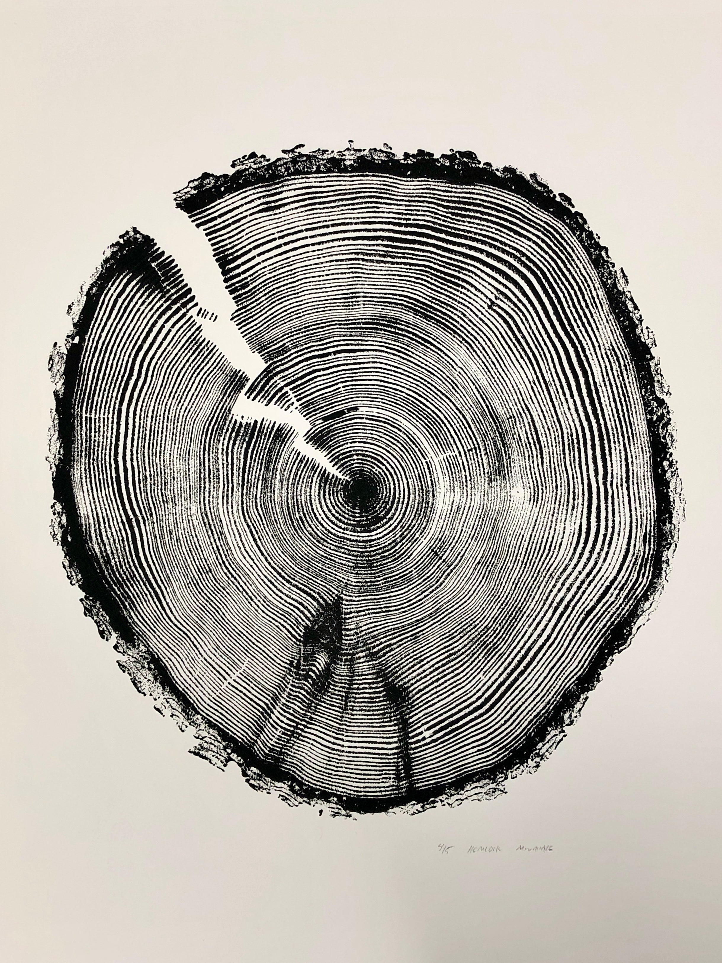 Black Log Print - Hemlock (18" x 24") - Maker House Co.