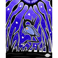 Blue Heron in Marshlands Print (12" x 16")