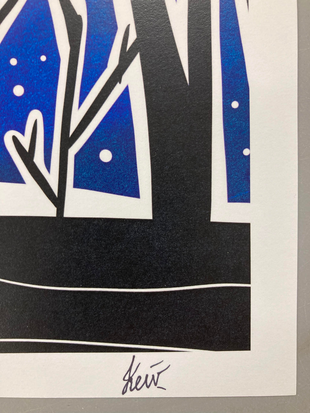 Impression de héron bleu dans les marais (12" x 16")