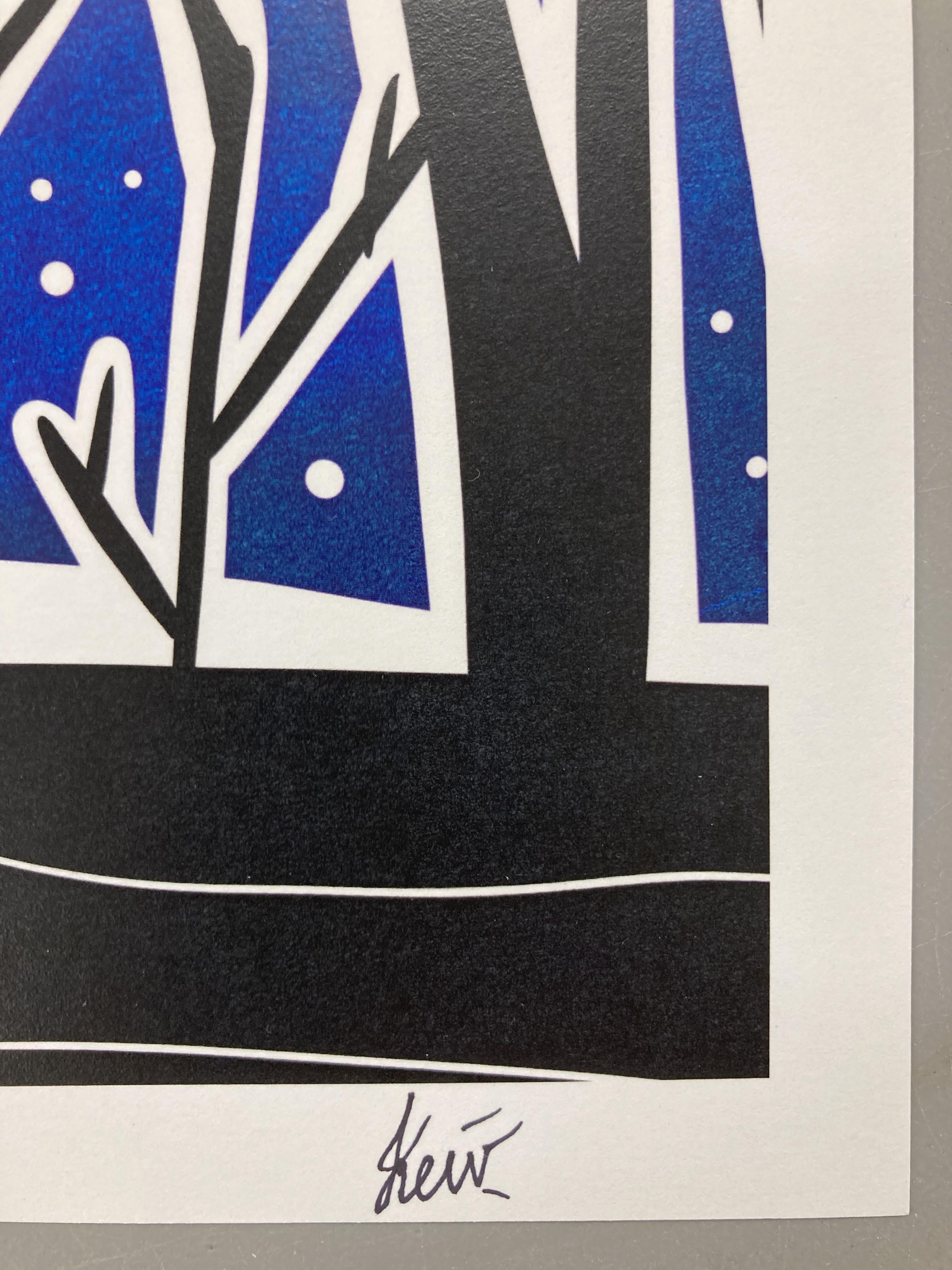 Impression de héron bleu dans les marais (12" x 16")