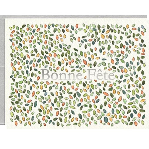 Bonne Fete Feuilles Birthday Card