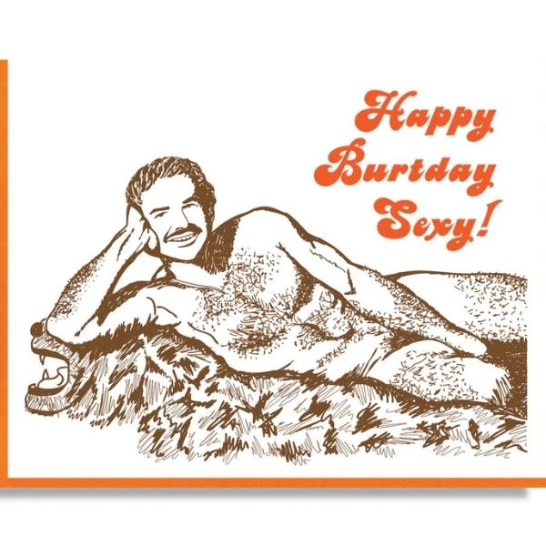 Burt Reynolds Sexy Birthday Card