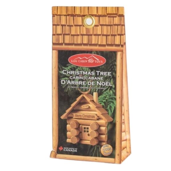 Ornement de cabane en rondins d'arbre de Noël - Kit de bricolage