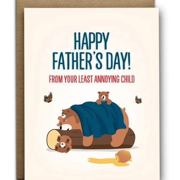 Father's Day Least Annoying Child Card
