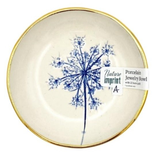 Plat à anneaux cerclés d’or - Queen Ann’s Lace