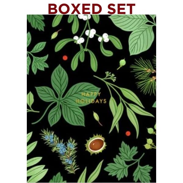 Carte de verdure Joyeuses Fêtes - Coffret de 8