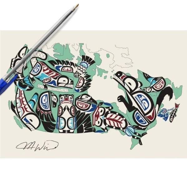 Carte postale autochtone du Canada