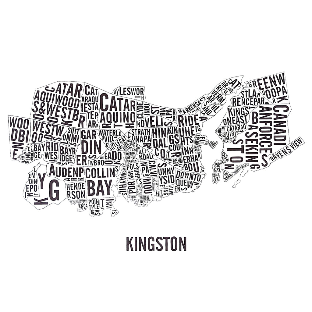 Kingston Word Map (20" x 26") (Final Sale)