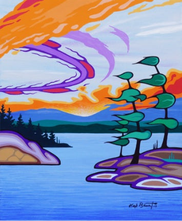 Paysage au crépuscule Impression (12" x 16")