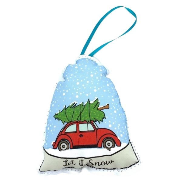 Let It Snow Globe Plush Ornament (Final Sale)