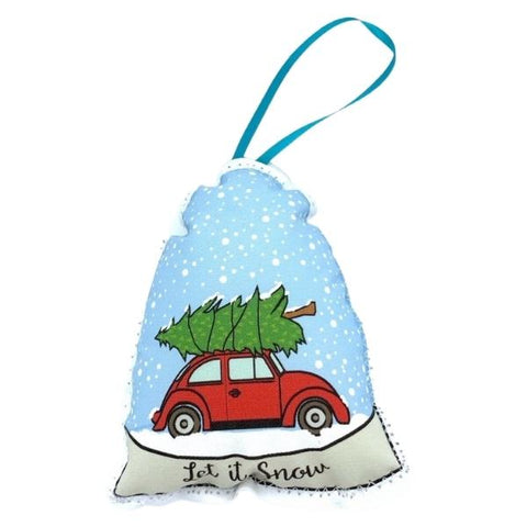 Let It Snow Globe Plush Ornament (Final Sale)