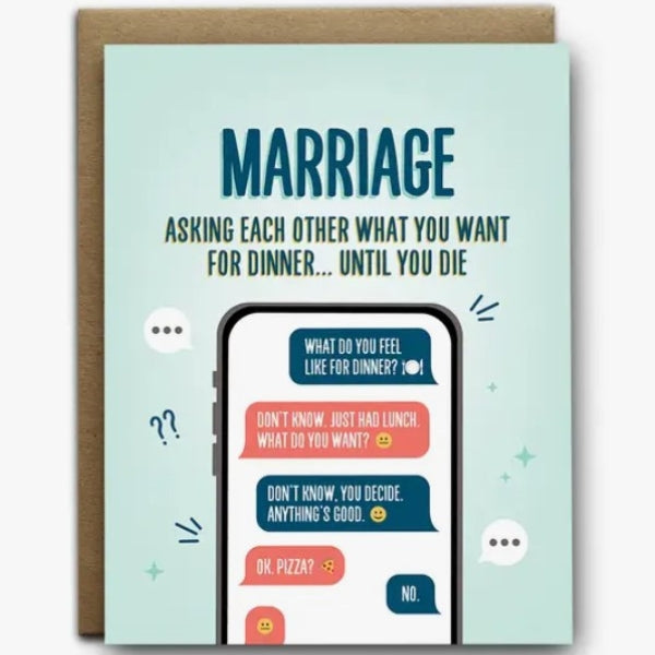 Marriage Dinner Love Card