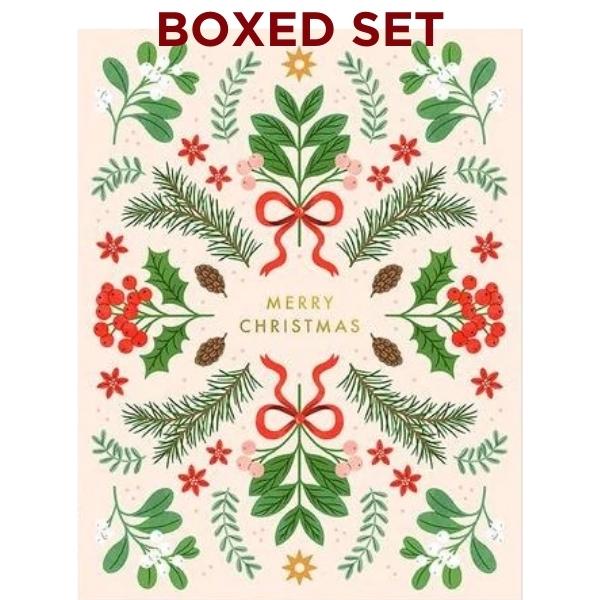 Merry Christmas Berries Card - Boxed Set of 8