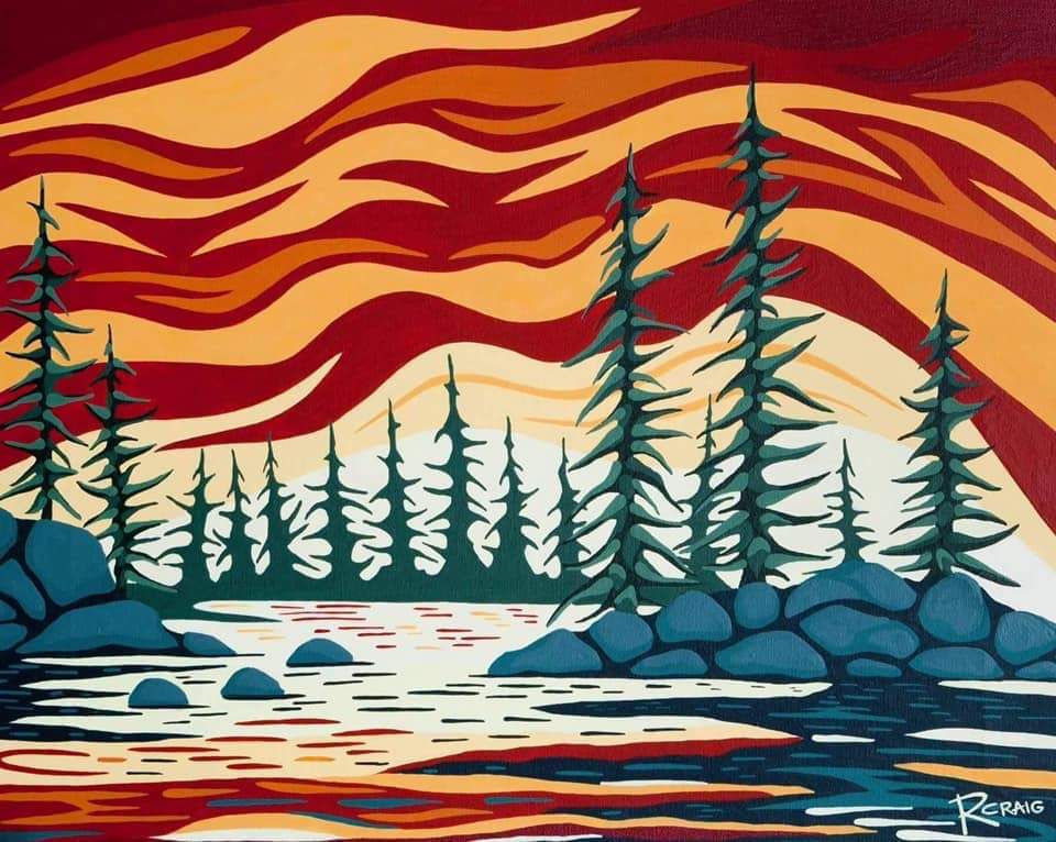 Impression de rêve d'été de minuit (12" x 16")