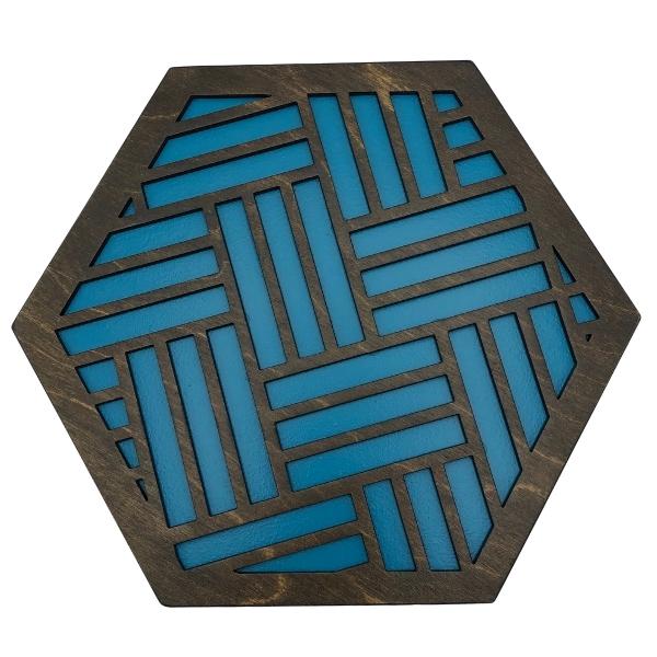 Dessous de Plat Géométrique Moderne - Sarcelle