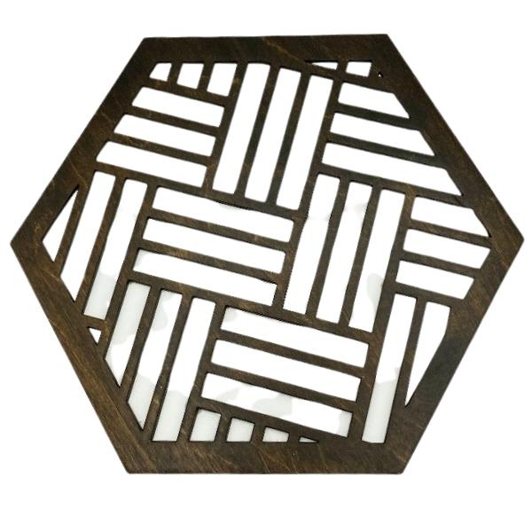 Dessous de Plat Géométrique Moderne - Blanc