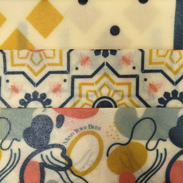 Beeswax Food Wrap Set of 3 - (A) Modernism