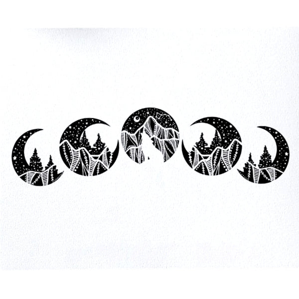 Moon Phases Print (5" x 7")