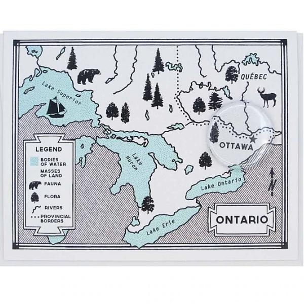 Ottawa Map Button Card
